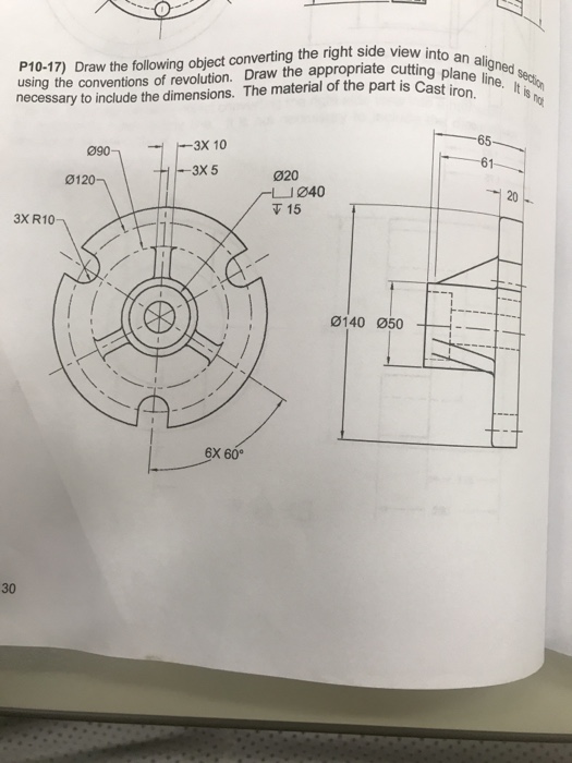 Solved P10-17) Draw the following object converting the | Chegg.com