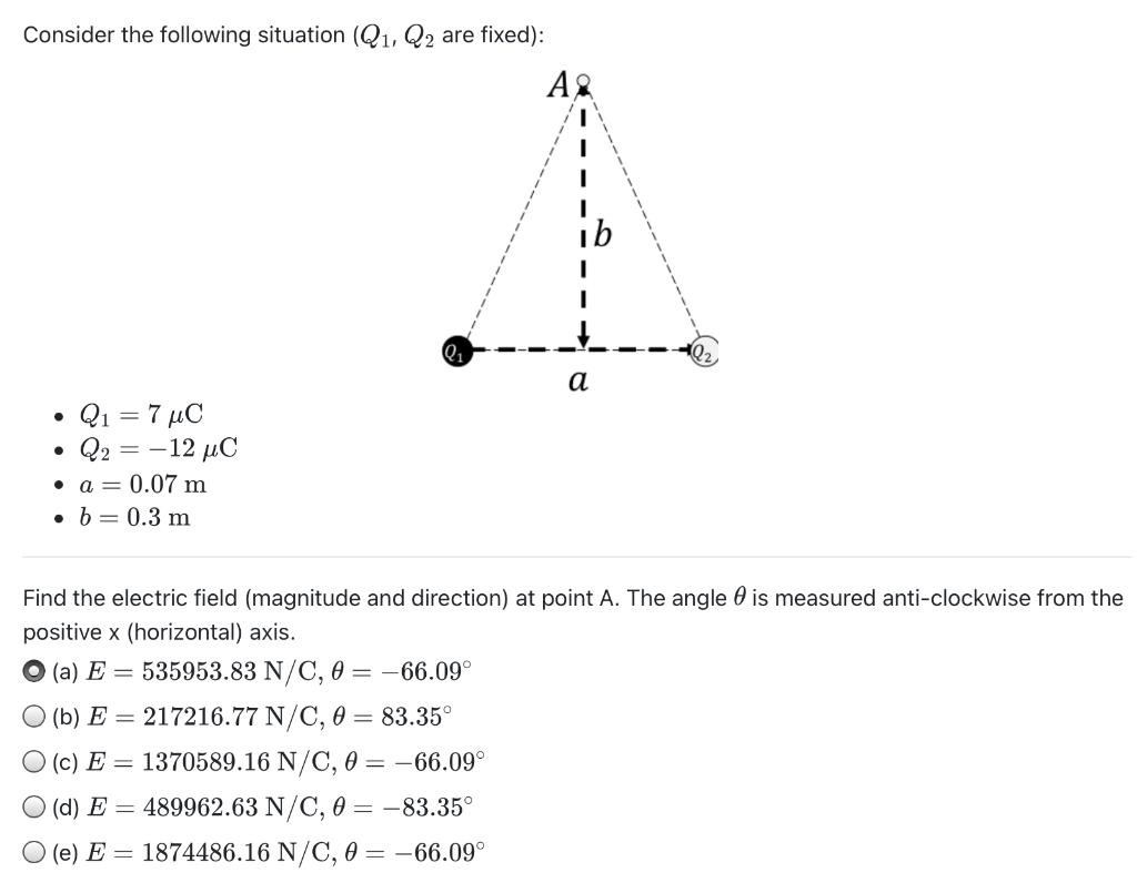 Solved Find FInd the electric field (magnitude and
