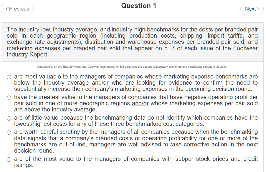 Solved The industry-low, industry-average, and industry-high | Chegg.com