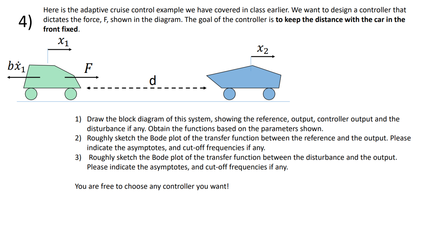 Here is the adaptive cruise control example we have | Chegg.com