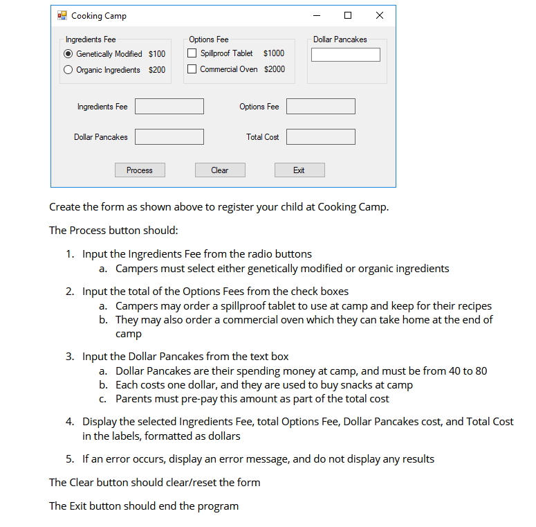 Solved Hello I have a assignment from my programming class. | Chegg.com