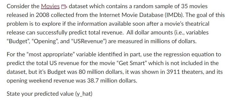 Solved PROBLEM 8: movie rating data The Internet Movie