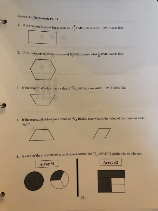 Solved Lesson 3 -Homework Part 1 1. If the rectangle below | Chegg.com