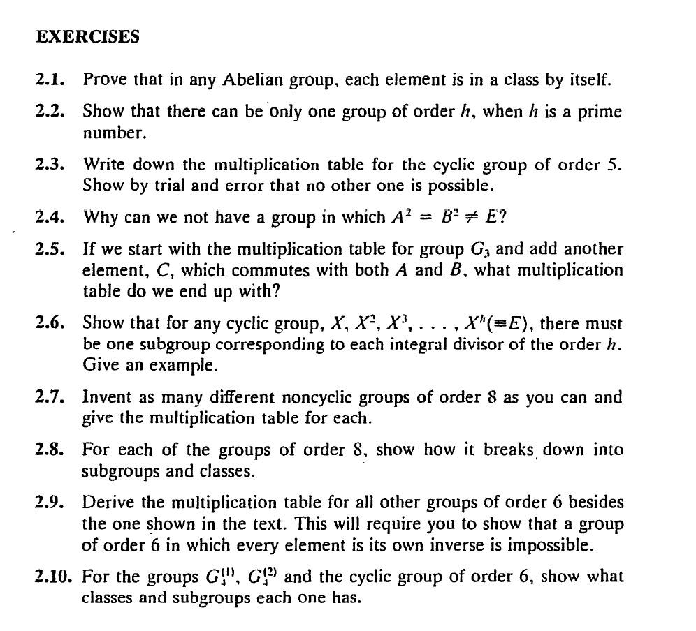 Solved 2.1. Prove That In Any Abelian Group, Each Element Is | Chegg.com