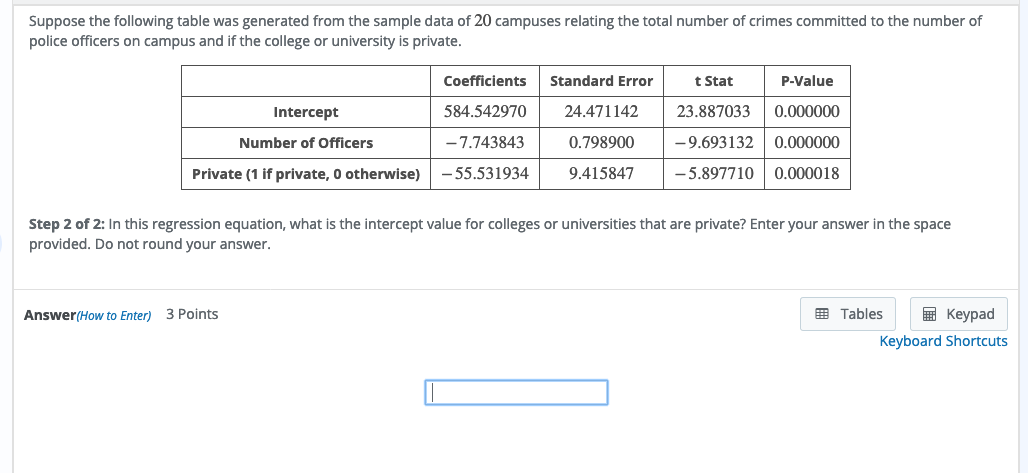 Solved Suppose the following table was generated from the | Chegg.com
