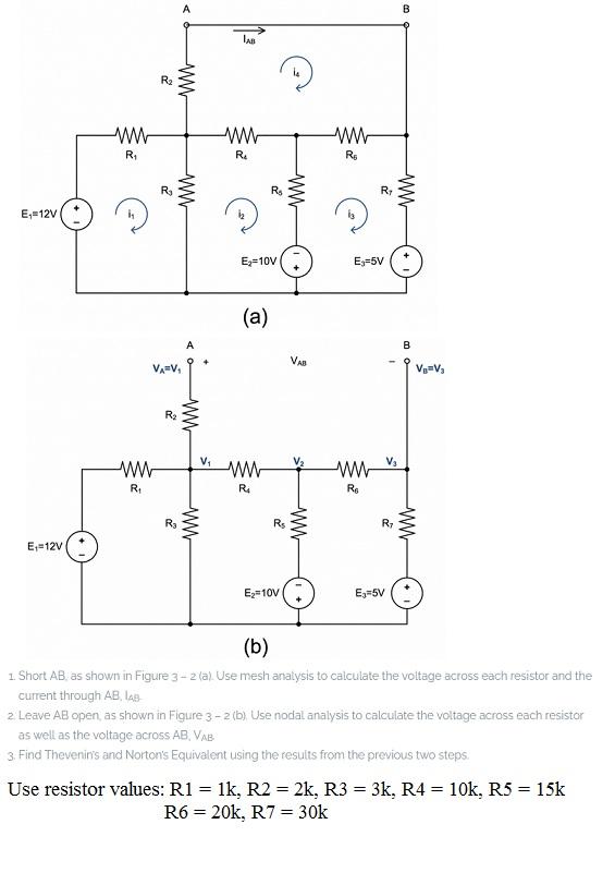 (a) (U) 1. Short AB, as shown in Figure 3−2 (a). Use | Chegg.com