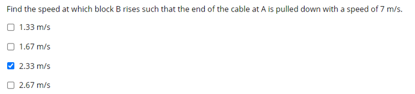 Solved Find The Speed At Which Block B Rises Such That The | Chegg.com