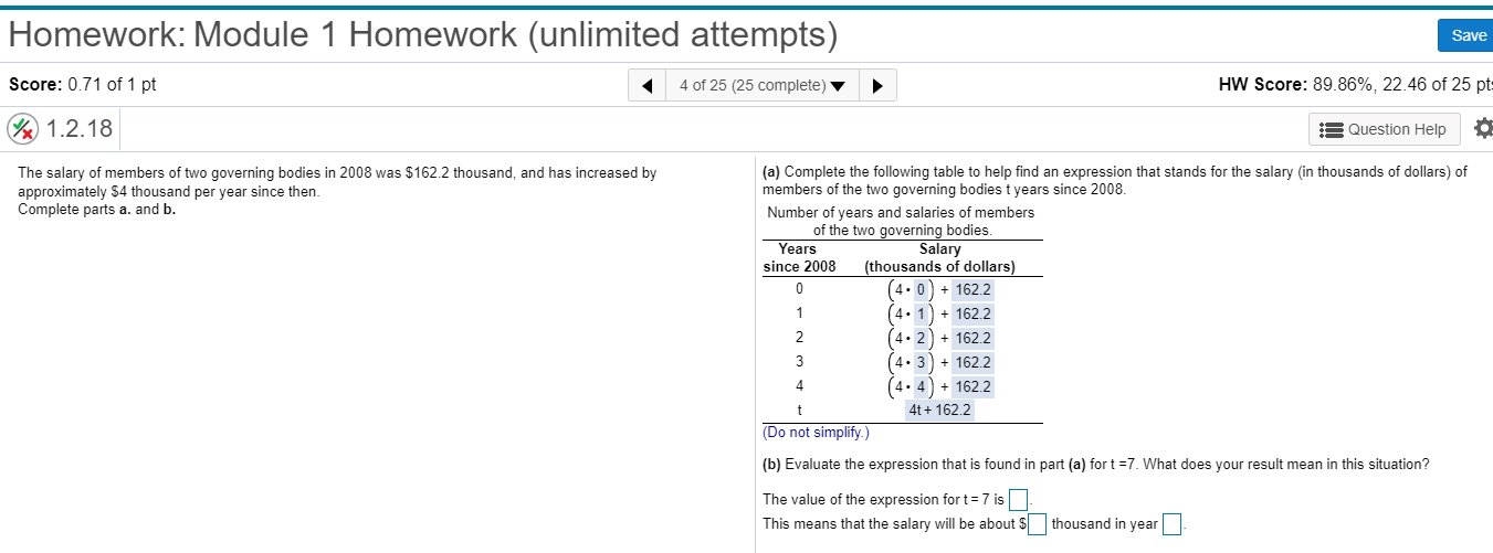 Solved Homework: Module 1 Homework (unlimited Attempts) Save | Chegg.com