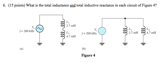 Solved 6. (15 points) What is the total inductance and total | Chegg.com