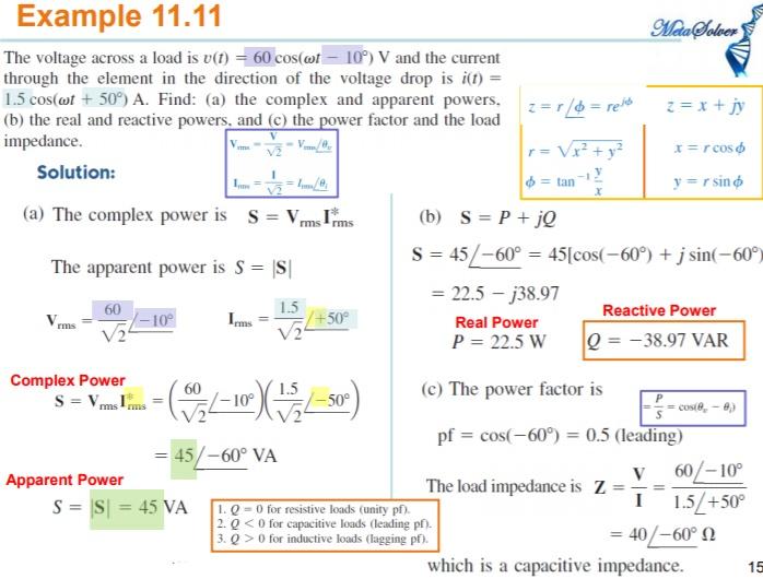 Solved Class Project 4.1: AC Power Analysis (10%) - | Chegg.com