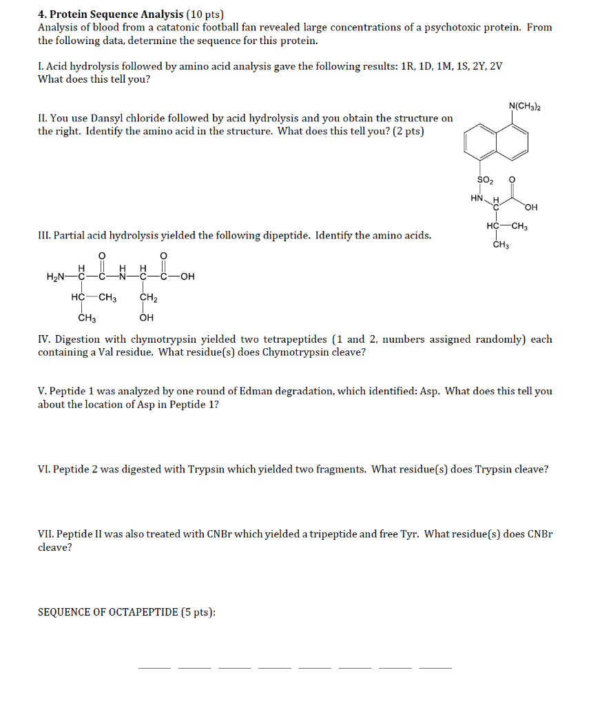 Solved 4 10 1. Protein Separations (15 pts) You are working | Chegg.com