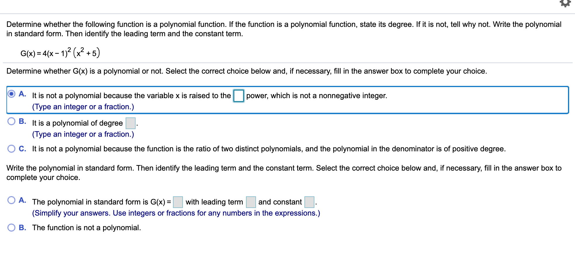 Solved Determine whether the following function is a  Chegg.com