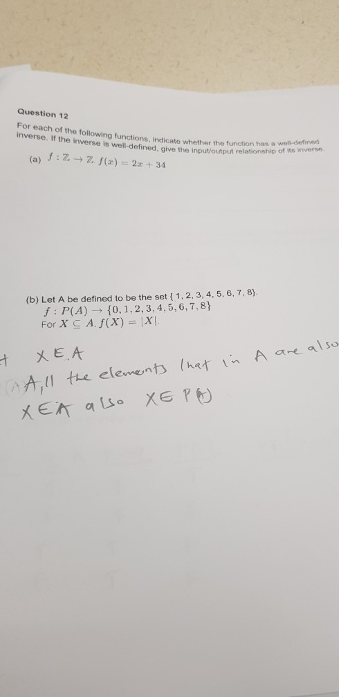 Solved Question 12 For each of the following functions, | Chegg.com