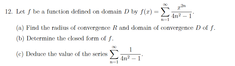 Solved Let f ﻿be a function defined on domain D ﻿by | Chegg.com