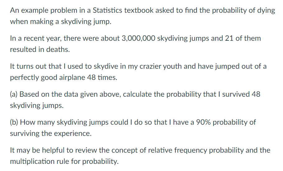 Statistical Problem Example Not Solved Statistics Textbook Problem