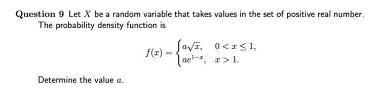 Solved Question 9 Let X be a random variable that takes | Chegg.com