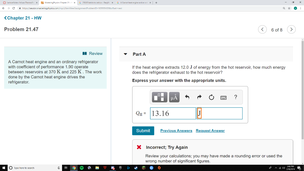 Solved С https:/ Chapter 21 - HW Problem 21.47 〈 6018 〉 | Chegg.com