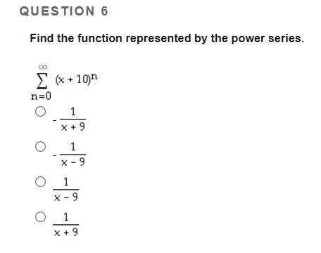 Solved Find The Function Represented By The Power Series. | Chegg.com