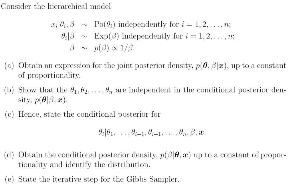 Consider The Hierarchical Model C 0i 3 0 3 B P Chegg Com