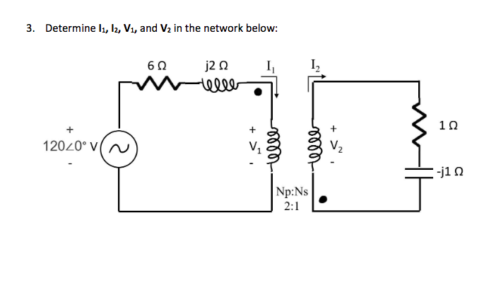 Solved 3. Determine 11, 12, V1, and V2 in the network below: | Chegg.com