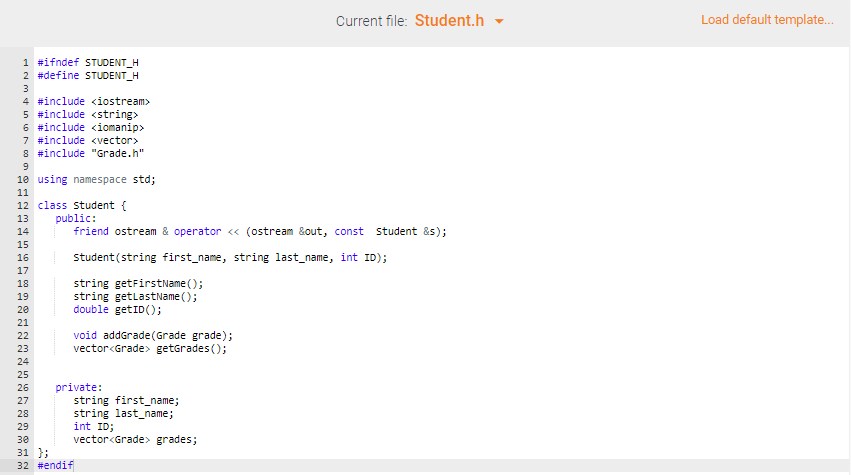 Solved C++ Coding Project. Provide implementation in .CPP | Chegg.com
