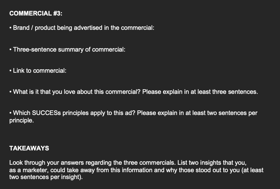 Solved Commercial Analysis Refer To The SUCCESs Principles Chegg