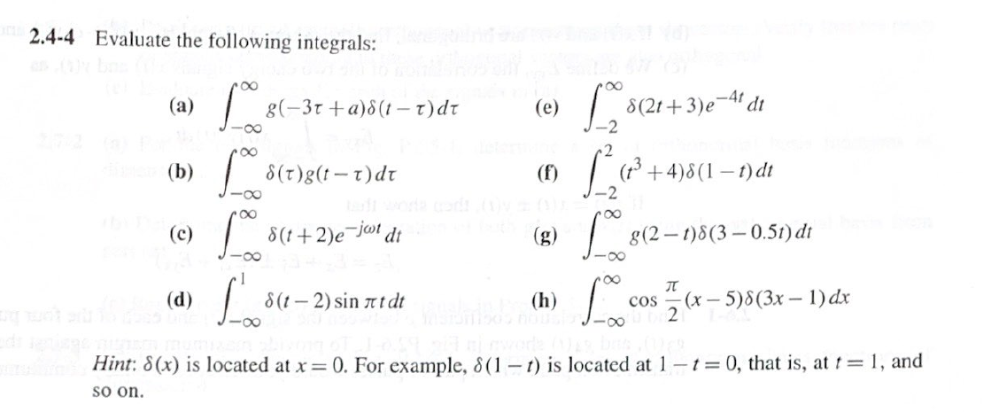 Solved 2 4 4 Evaluate The Following Integrals 4 8 21 3 Chegg Com