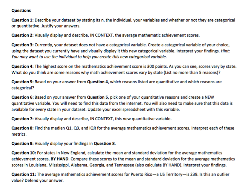 Solved Hi, I need help with this question based on the data. | Chegg.com