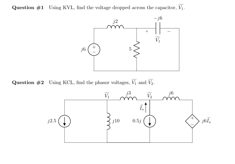 Solved Question 1 Using KVL, find the voltage dropped