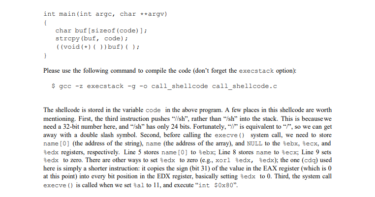 Solved Please explain the buffer overflow vulnerability from | Chegg.com