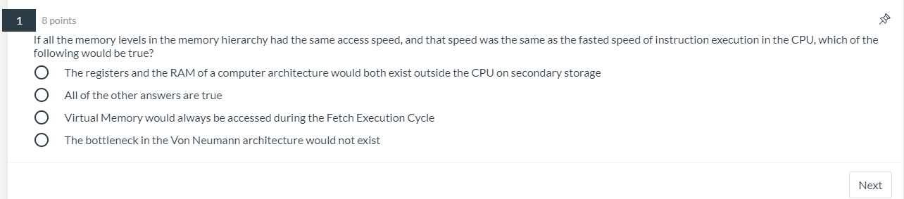 Solved 1 8 points If all the memory levels in the memory | Chegg.com