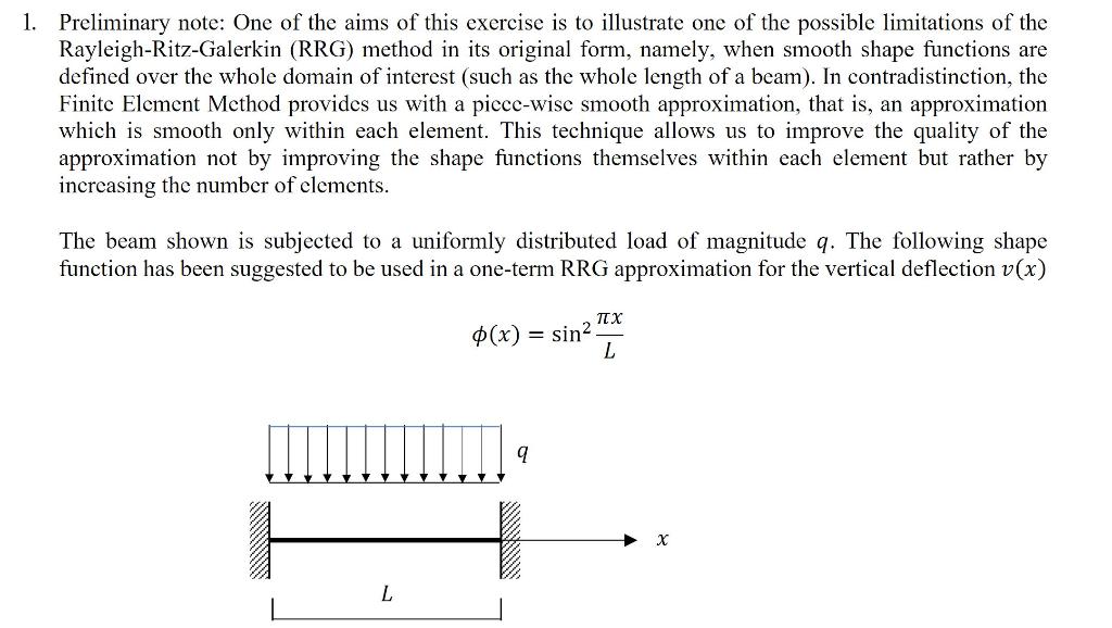 Preliminary note: One of the aims of this exercise is | Chegg.com