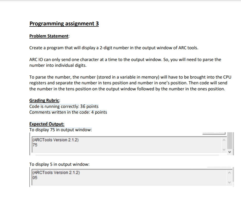 programming assignment statement