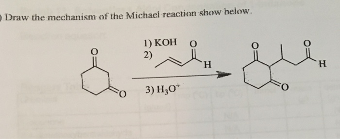 Solved Draw The Mechanism Of The Michael Reaction Show | Chegg.com