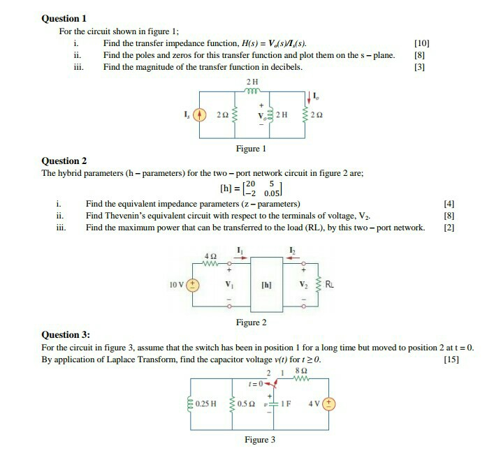 Solved The circuit in (Figure 1) ﻿has the transfer