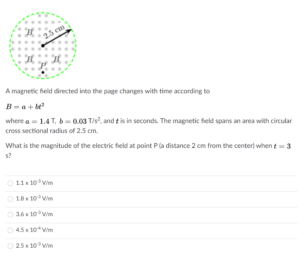 Solved V Cm 2 5 V B A Magnetic Field Directed Into The Chegg Com