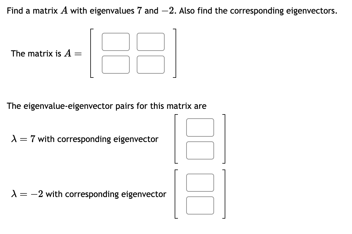 find eigenvalue of the matrix