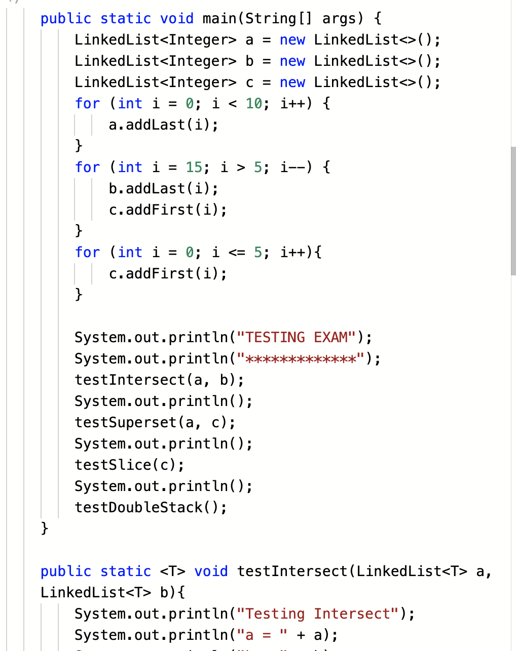 Solved 1 import java.util.LinkedList; import | Chegg.com