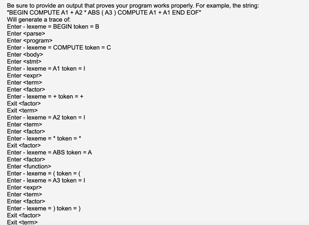 Solved Write a Java program that implements a lexical | Chegg.com