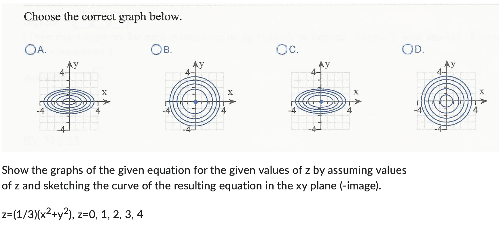 Solved Choose The Correct Graph Below. A. B. C. Show The | Chegg.com