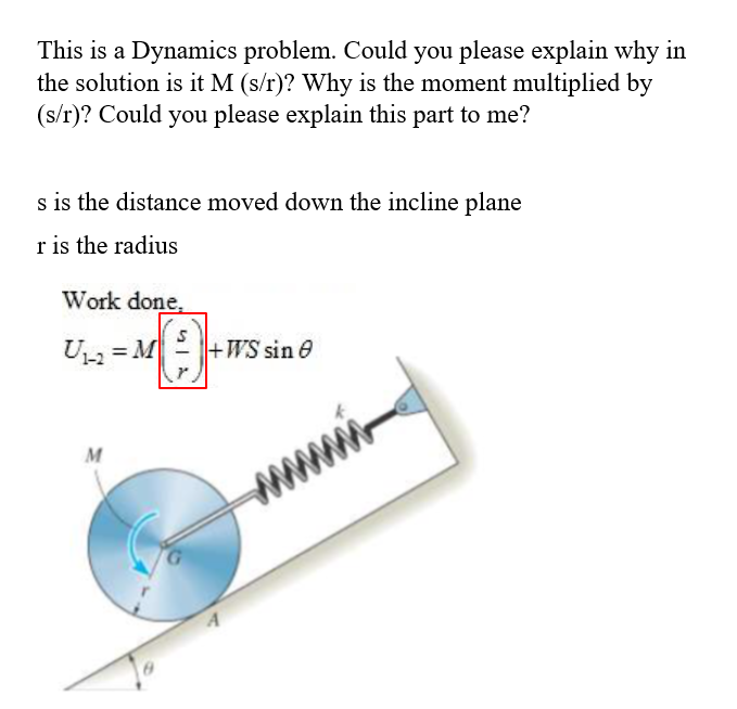 Dynamics Math Problem Solved This is a Dynamics problem. Could you please explain | Chegg.com