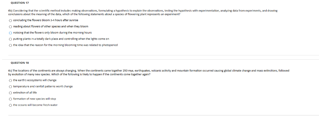 Solved QUESTION 17 6b) Considering that the scientific | Chegg.com