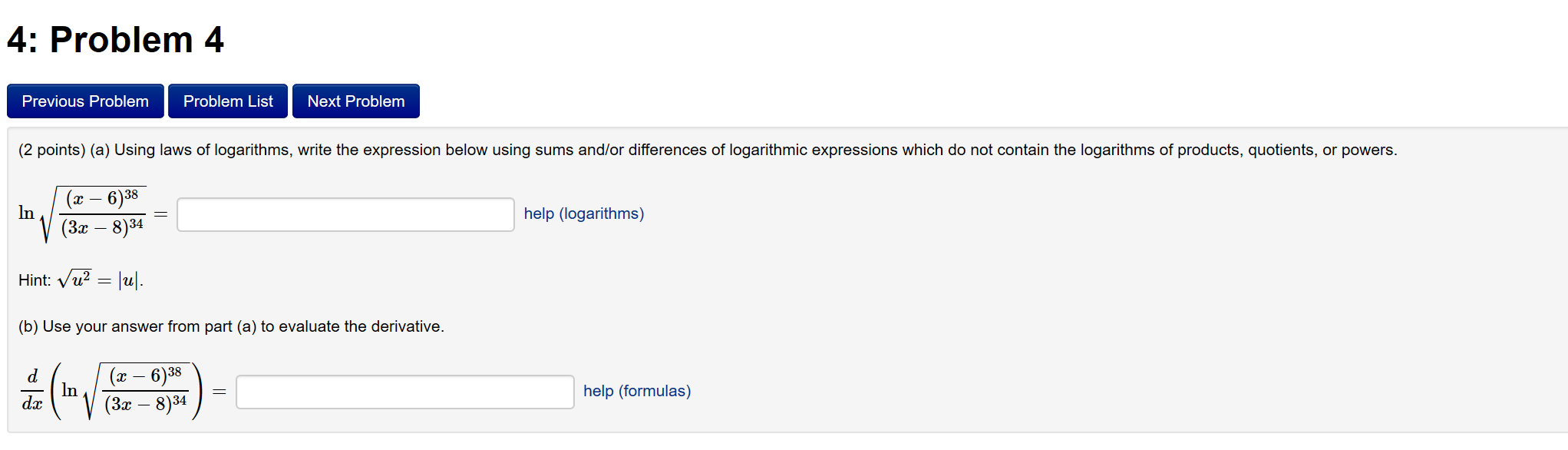 Solved 4: Problem 3 Previous Problem Problem List Next | Chegg.com