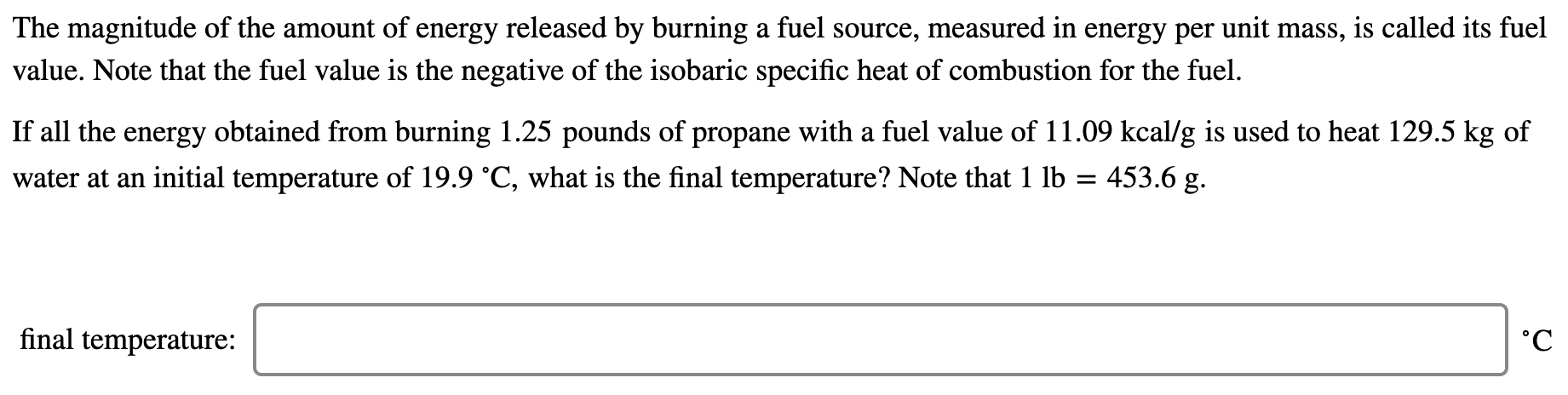 Solved If All The Energy Obtained From Burning 1 251 25 Chegg Com