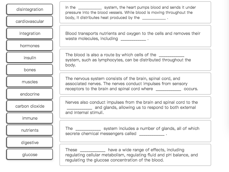 Solved disintegration In the system, the heart pumps blood | Chegg.com