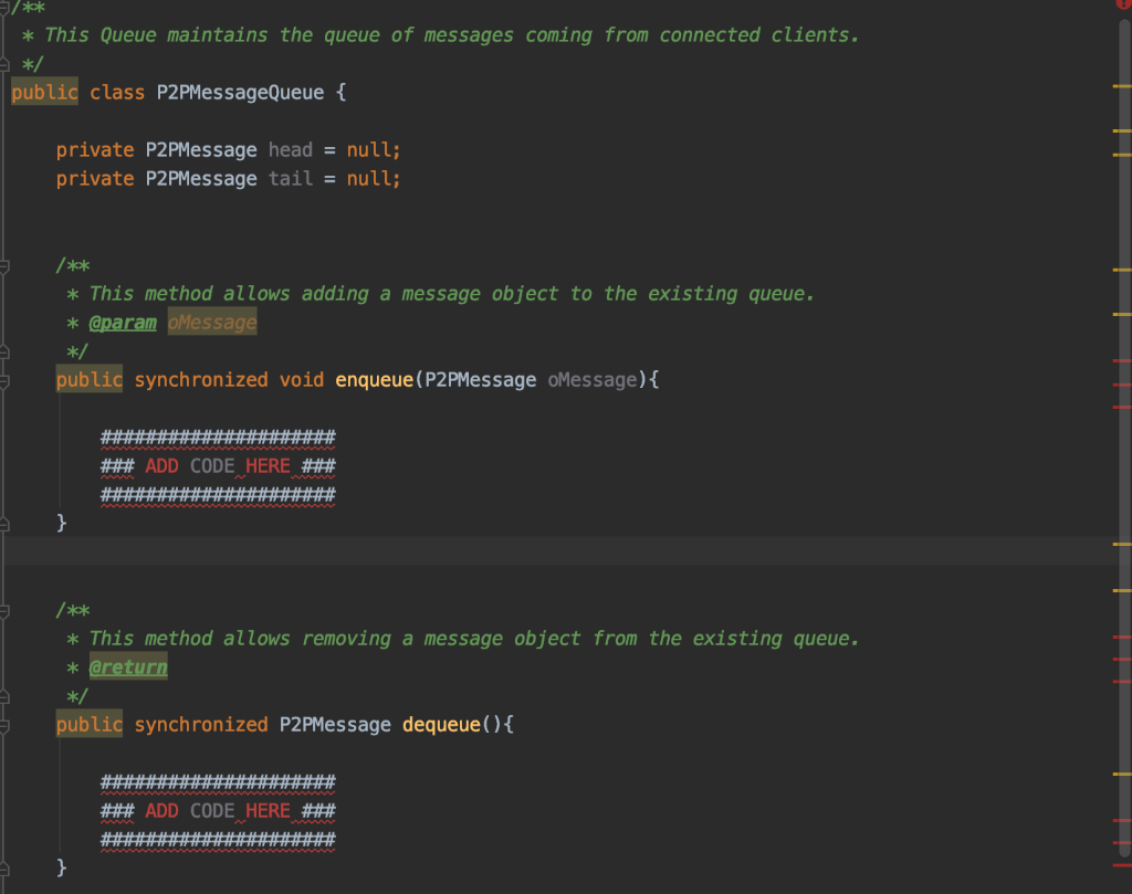 Solved */** * This Queue maintains the queue of messages | Chegg.com