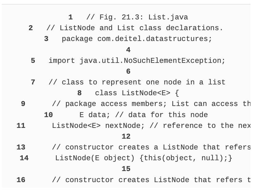1 // Fig. 21.3: List.java 2 // ListNode and List | Chegg.com
