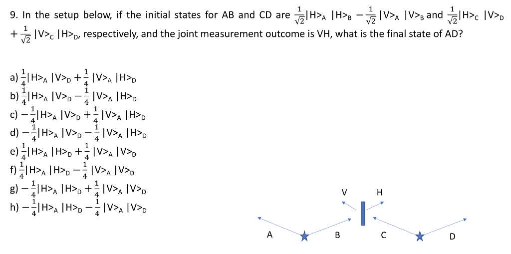 Solved 9. In the setup below, if the initial states for AB | Chegg.com
