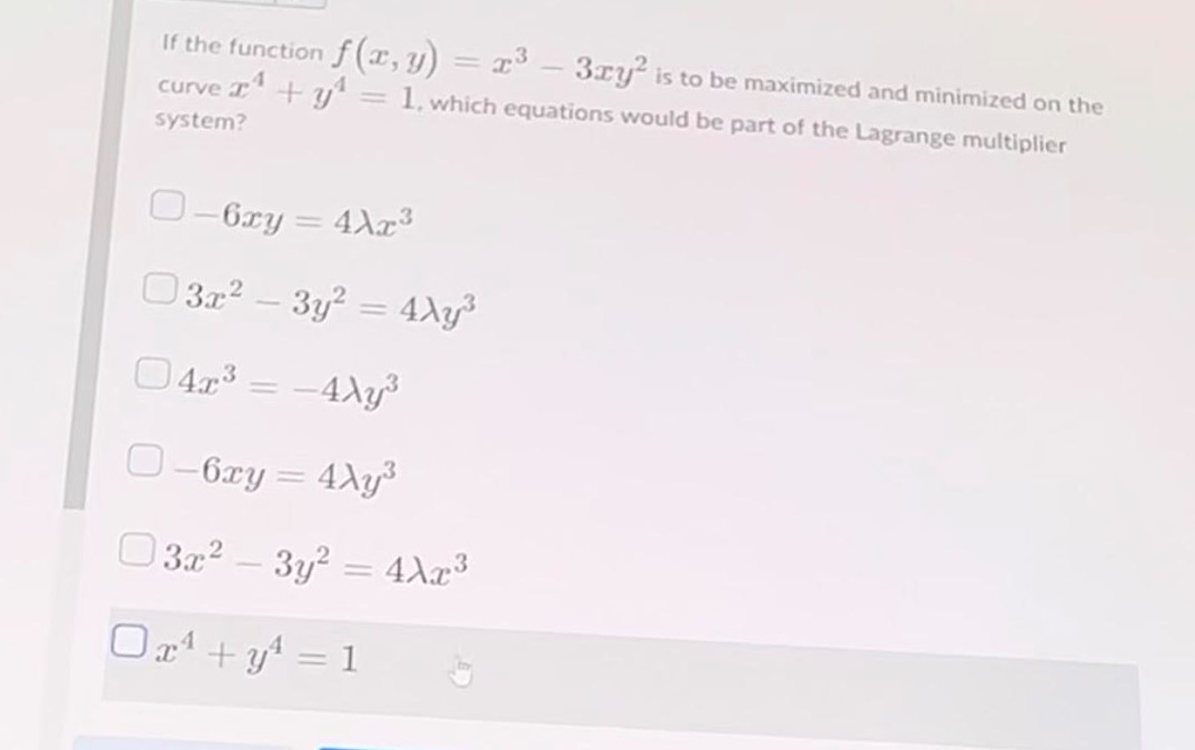 Solved If The Function F X Y X3−3xy2 Is To Be Maximized And