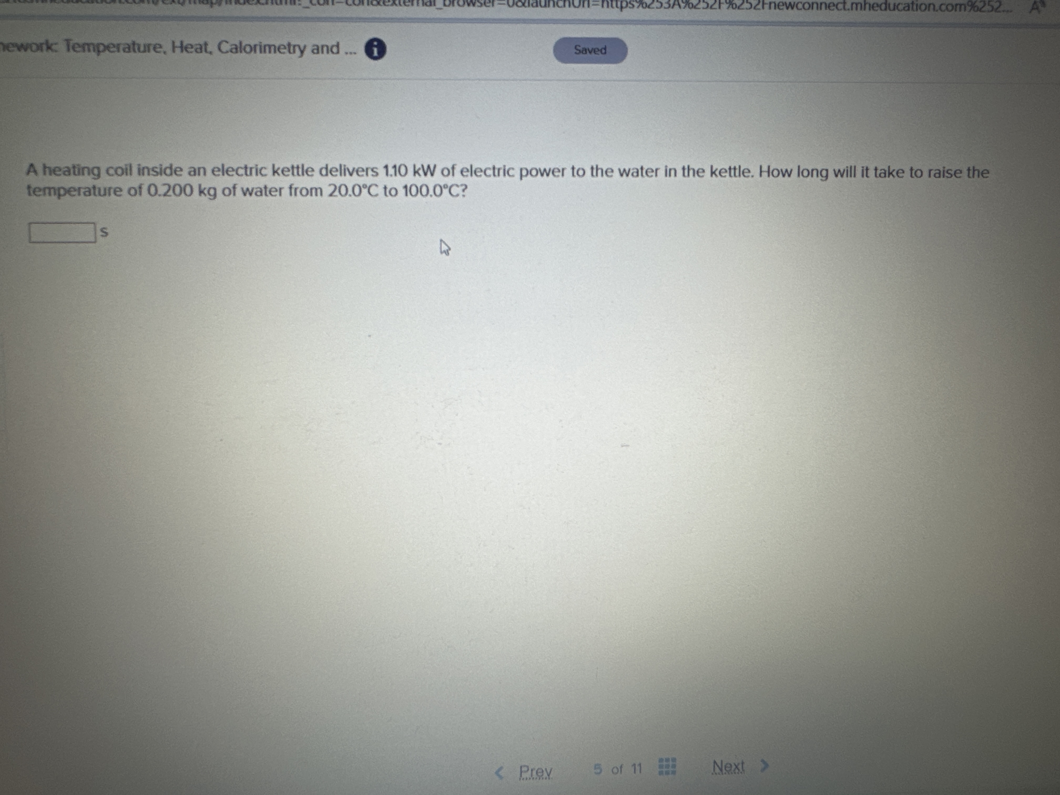 Solved A heating coil inside an electric kettle delivers